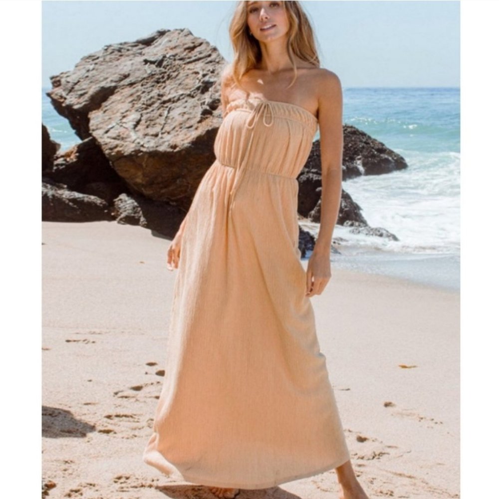 47711 Strapless Maxi Dress